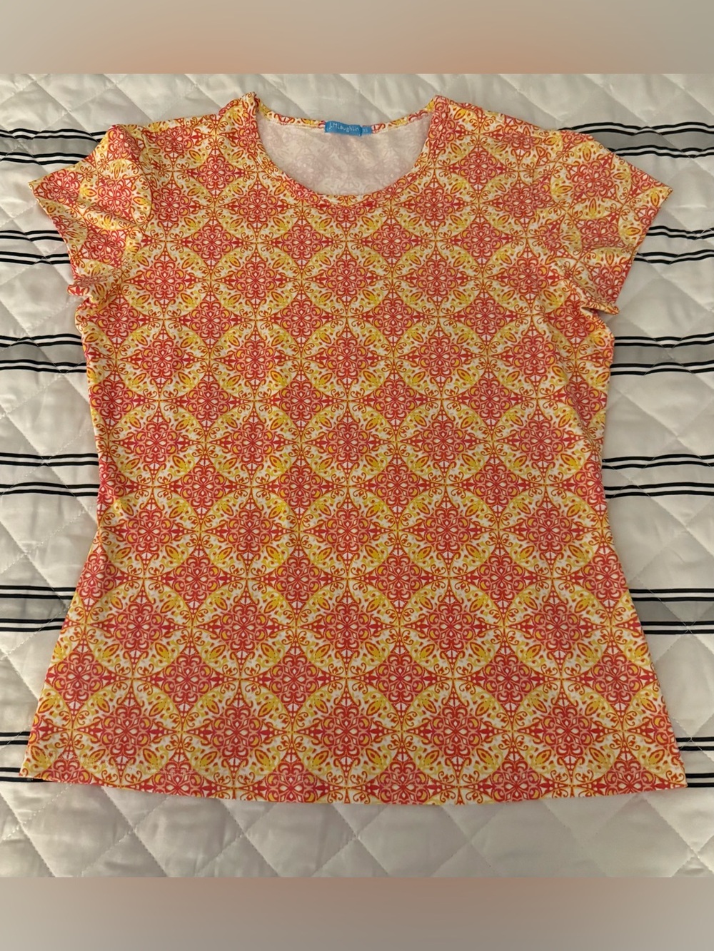 J. McLaughlin Women's Catalina Cloth Short Sleeve Shirt Top XS Stretchy Mint